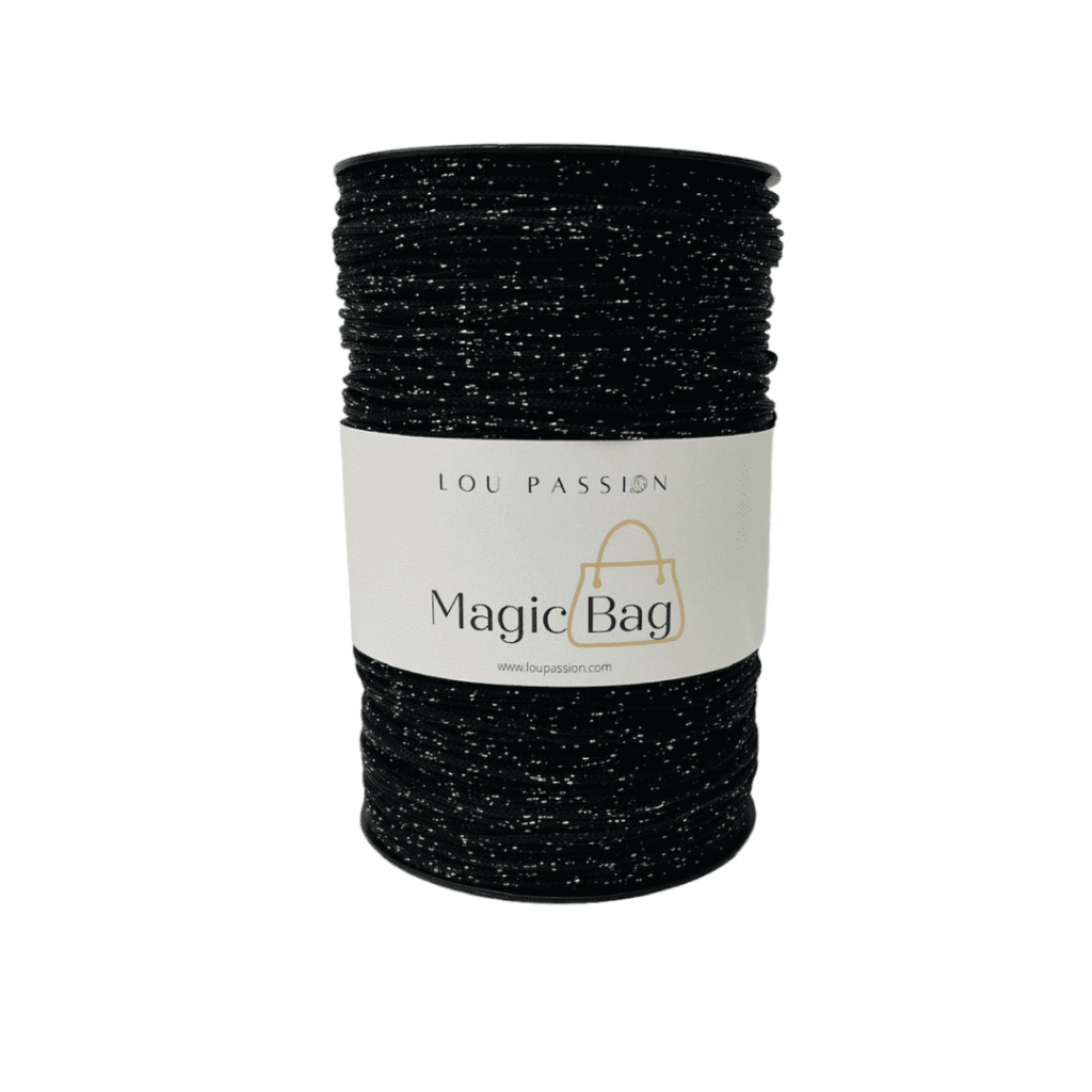 Bobine Magic Bag Lurex 500 G Couleur Noir Argent Lou Passion