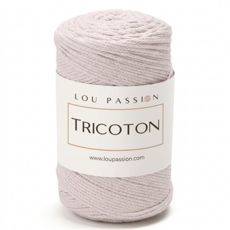 Tricoton macramé écru référence 123 fil pour sacs au crochet Lou Passion