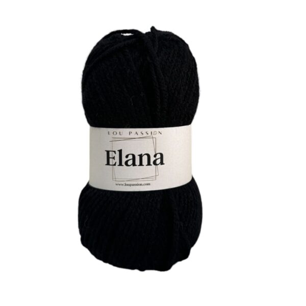Pelote de laine Elana - Acrylique REF 551 - Noir