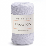 Tricoton macramé gris clair référence 103 fil pour sacs au crochet Lou Passion