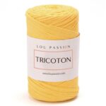 Tricoton macramé jaune référence 25 fil pour sacs au crochet Lou Passion