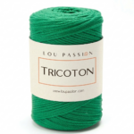 Tricoton macramé vert référence 130 fil pour sacs au crochet Lou Passion