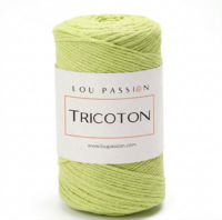 Tricoton macramé vert pomme référence 128 fil pour sacs au crochet Lou Passion