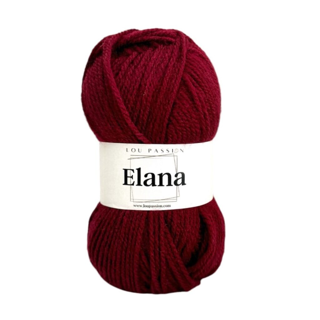 1 Pelote De Laine Bordeaux Pour Tricot - Aiguilles 3/3.5 - 100% Neuve, Parfaite Pour Vos Créations