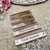 5 Etiquettes/ labels Rectangles 4X1cm Fait main Rose Gold