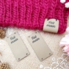 5 Labels/Étiquettes Taupe cuir Végétal Spécial Pull 5X2.5cm