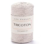 Tricoton lurex macramé écru argent réf 125 fil crochet Lou Passion