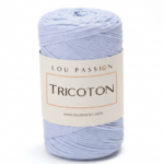 Tricoton macramé bleu céleste référence 136 fil pour sacs au crochet Lou Passion