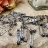 Set de 10 supports de broches 2,5 cm métal Argent