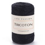 Tricoton lurex macramé noir réf 122 fil crochet Lou Passion