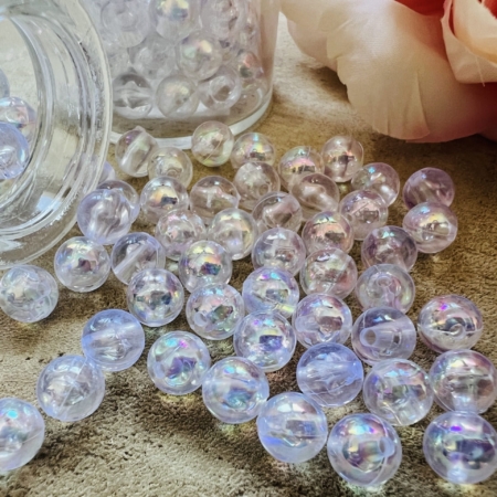 80 Perles nacrés Transparente 8 mm