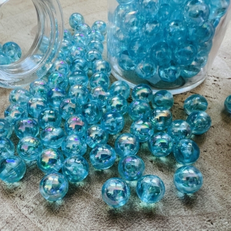 80 Perles Turquoise Transparente 8 mm