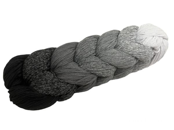 Tricoton Twist 250g/250m Nuance de gris noir blanc Ref 08