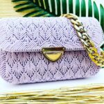Sac Lola au crochet en canevas plastique avec chaînette dorée – Kit DIY Lou Passion