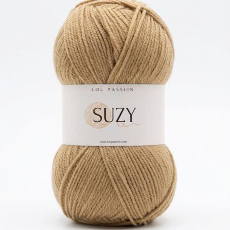 Pelote de fil acrylique Suzy beige – idéale pour crochet et tricot
