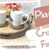 Ensemble Plateau et dessous de tasses en bois de peuplier à crocheter