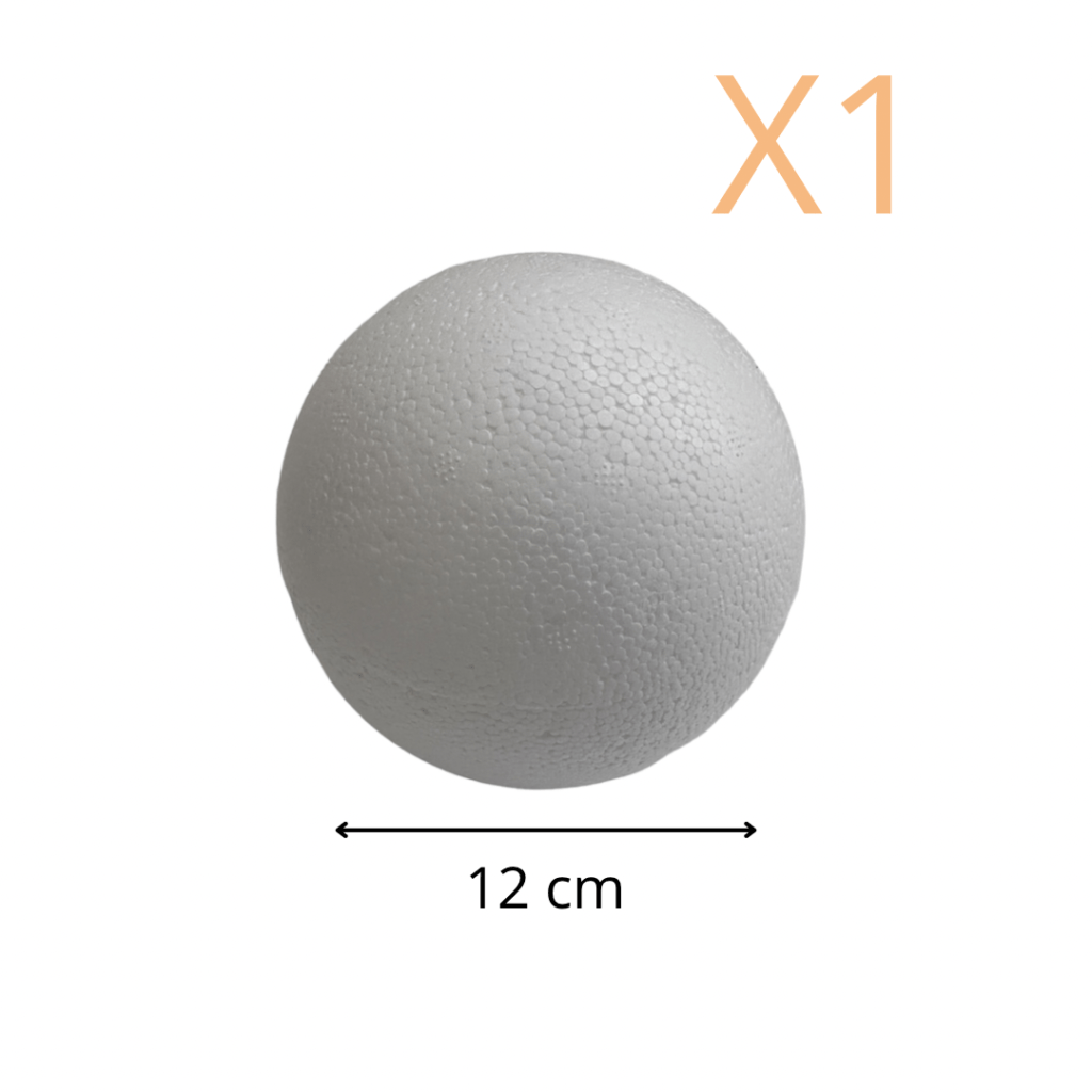 1 Boule polystyrène 12 cm Lou Passion