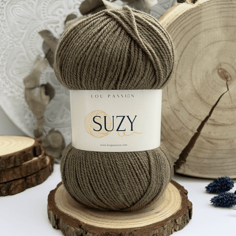 Pelote SUZY 100g/360 mètres Taupe ref 270 - Lou Passion