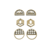 Breloque bois boucles d'oreilles ref 5
