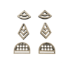 Breloque bois boucles d'oreilles ref 7