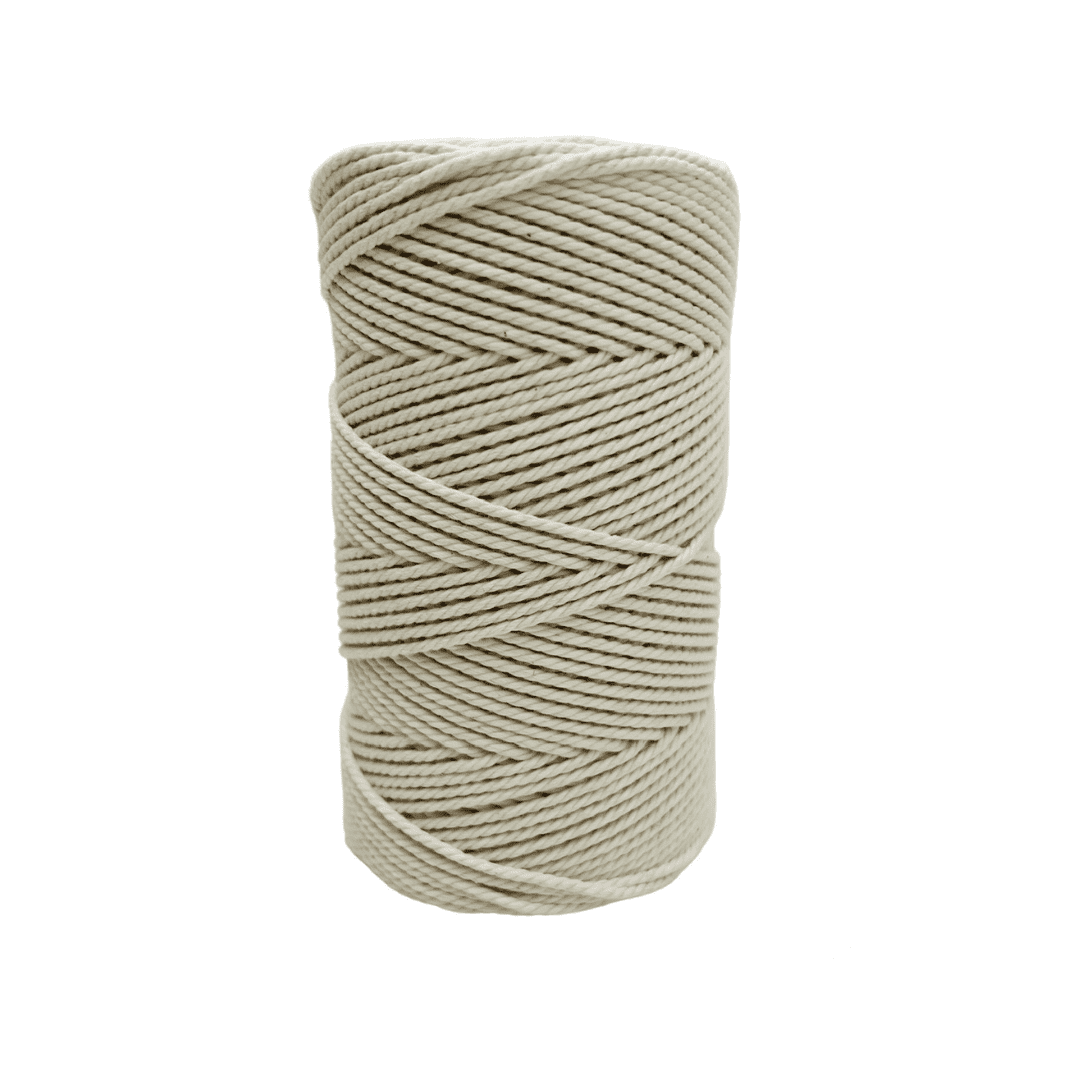 Corde macramé 5mm - Ficelle Corde Fil Macrame Coton trapilho cordelettes  Couture Coton avec âme 50M Gris : : Cuisine et Maison
