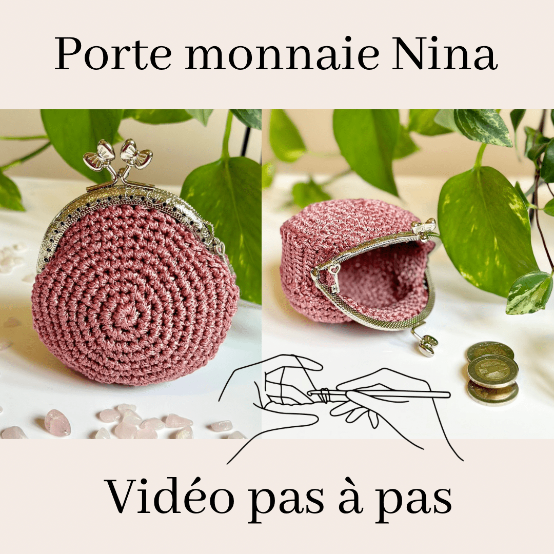 Porte monnaie Nina au crochet - Facile Tutoriel vidéo pas à pas