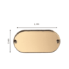 Label Étiquette 40X20mm Plexiglass Miroir Rose gold à personnaliser