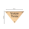 Label Étiquette Triangulaire 60X36mm Plexiglass Miroir Rose Gold à personnaliser