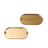 Label Étiquette 40X20mm Plexiglass Miroir Rose gold à personnaliser