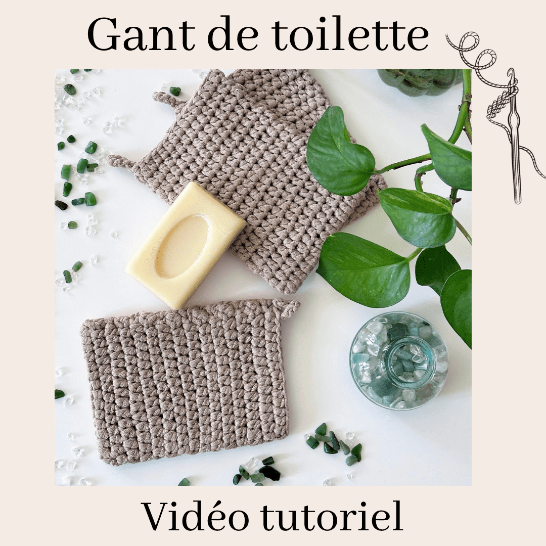 Gant de toilette - Crochet Facile Tutoriel vidéo pas à pas - Lou Passion
