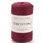 Tricoton lurex macramé bordeaux rouge réf 139 fil crochet Lou Passion