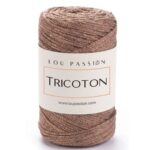 Tricoton lurex macramé camel cuivre fil crochet Lou Passion