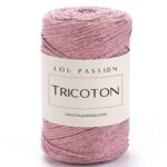 Tricoton lurex macramé vieux rose réf 132 fil crochet Lou Passion