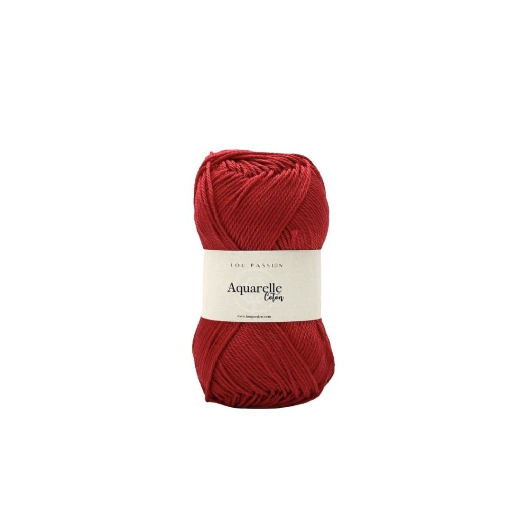 Pelote De Laine/coton Tricolore - Rouge, Vert, Blanc - Pour Crochet Ou Tricot (aiguille 2.5)