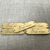 5 étiquettes labels rectangles arrondis 4x1cm - Fait main Collection Fil et aiguille