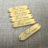 5 étiquettes labels rectangles arrondis 4x1cm - Fait main Collection Fil et aiguille
