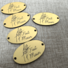 5 Etiquettes/ labels Ovales 35X20mm - Fait main Collection couture