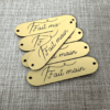 5 étiquettes labels rectangles arrondis 4x1cm - Fait main Collection Fil et aiguille