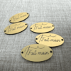 5 Etiquettes/ labels Ovales 35X20mm - fait main Collection aiguille et fil