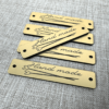 5 Etiquettes labels rectangles 5x1cm - Hand made collection Tricot