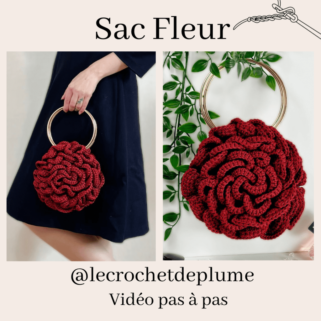 Kit mod le sac Fleur au crochet vid o gratuite et PDF inclus pas