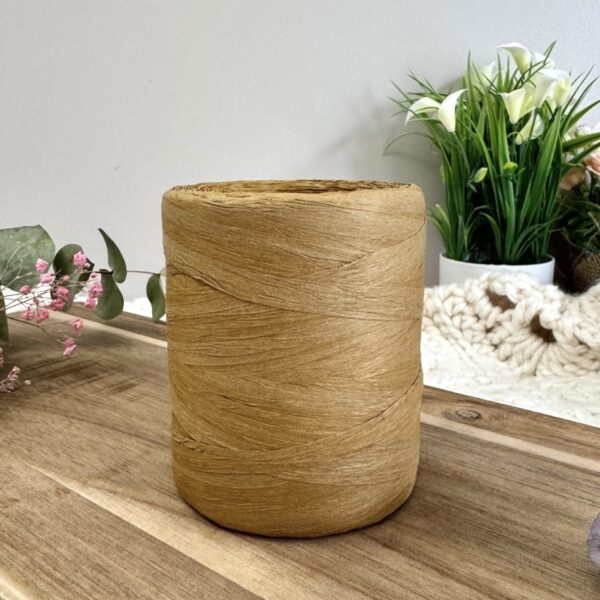 Fil raphia naturel couleur corde 100% naturel – pelote 200g – idéal crochet, tricot et DIY – Lou Passion