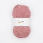 Pelote de fil acrylique Suzy vieux rose 100g 360m pour crochet et tricot