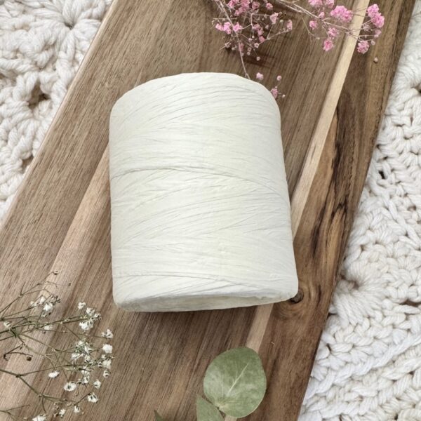 Bobine de fil raphia crème 100% naturel pour crochet, tricot ou DIY – Lou Passion