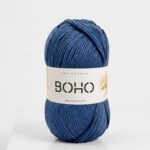 Fil coton Boho bleu minéral 100g 210m Oeko-Tex crochet tricot Lou Passion