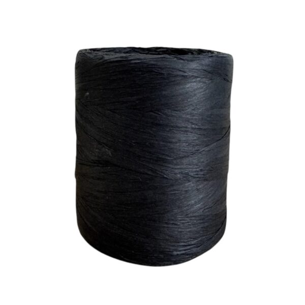 Pelote de raphia noire pour crochet sac