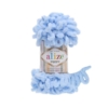 Pelote de laine chenille boucle - Alize puffy 100gr - Bleu bébé 183