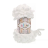 Pelote de laine chenille boucle - Alize puffy 100gr - Blanc 55