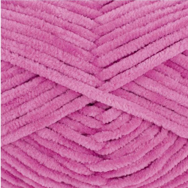 Pelote de laine velours Gründl Funny Uni - Fuchsia, idéale pour le tricot et le crochet