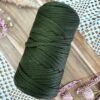 Pelote de Trapilho Satin Stretch kaki – Fil souple, brillant et épais pour crochet et tricot